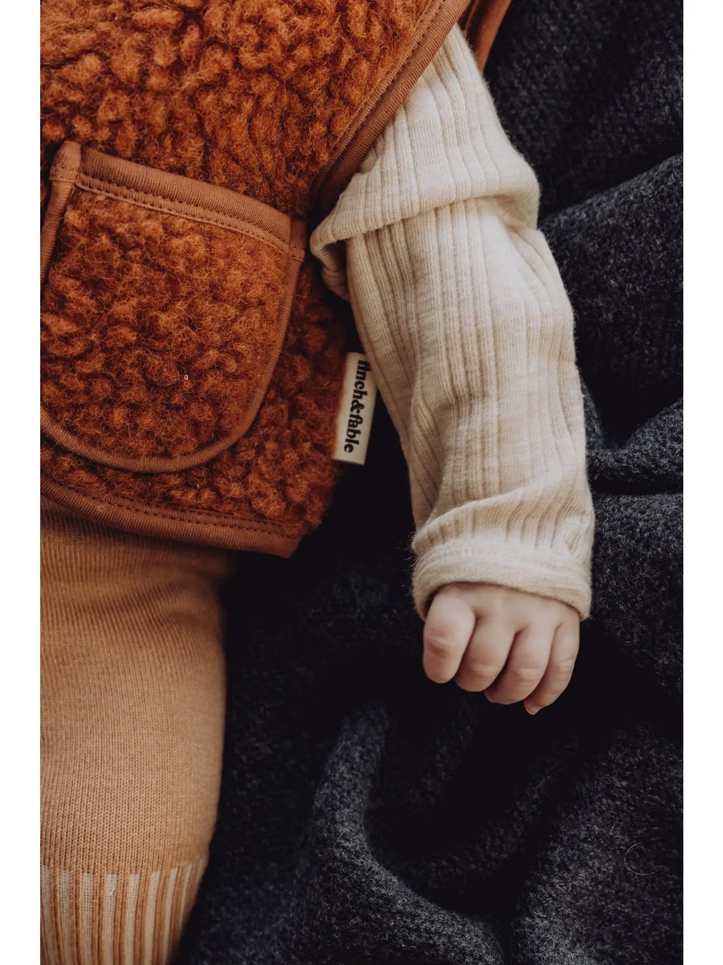 Sherpa-vest van wol - Kastanjebruin