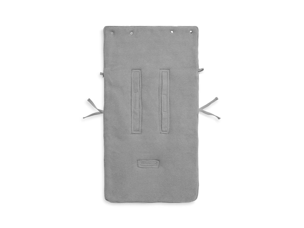 Jollein - Voetenzak groep 0+ 3/5 punts gordel Basic Knit - Stone Grey