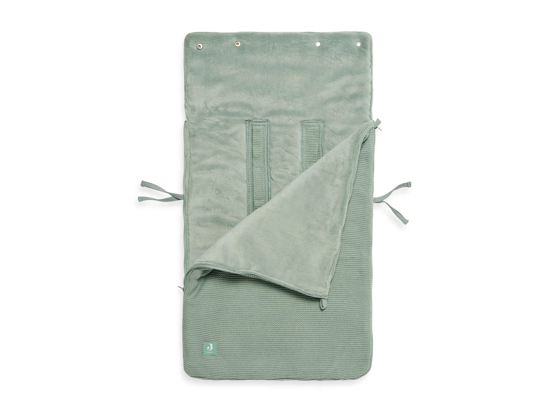 Jollein - Voetenzak groep 0+ 3/5 punts gordel Basic Knit - Forest Green