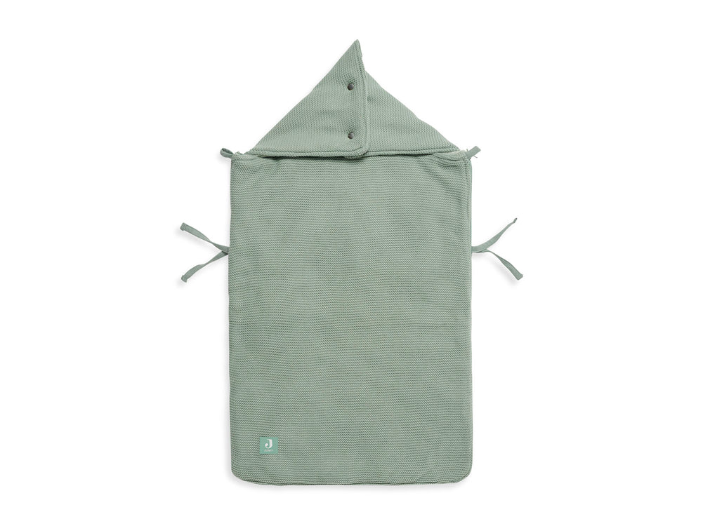 Jollein - Voetenzak groep 0+ 3/5 punts gordel Basic Knit - Forest Green