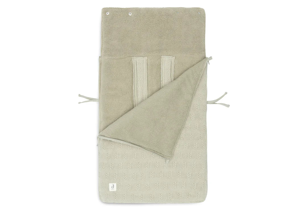 Jollein - Voetenzak group 0+ 3/5 punts Grain Knit - Olive Green