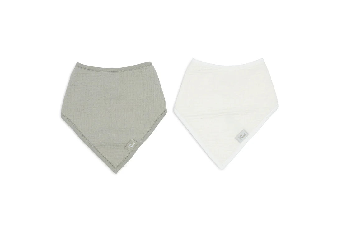 Jollein - Slab Bandana Hydrofiel - Olive Green/Oatmeal - 2 Stuks