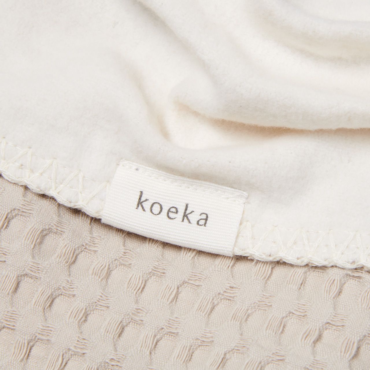 Koeka - Wiegdeken Cotton Fleece Wafel Amsterdam sand
