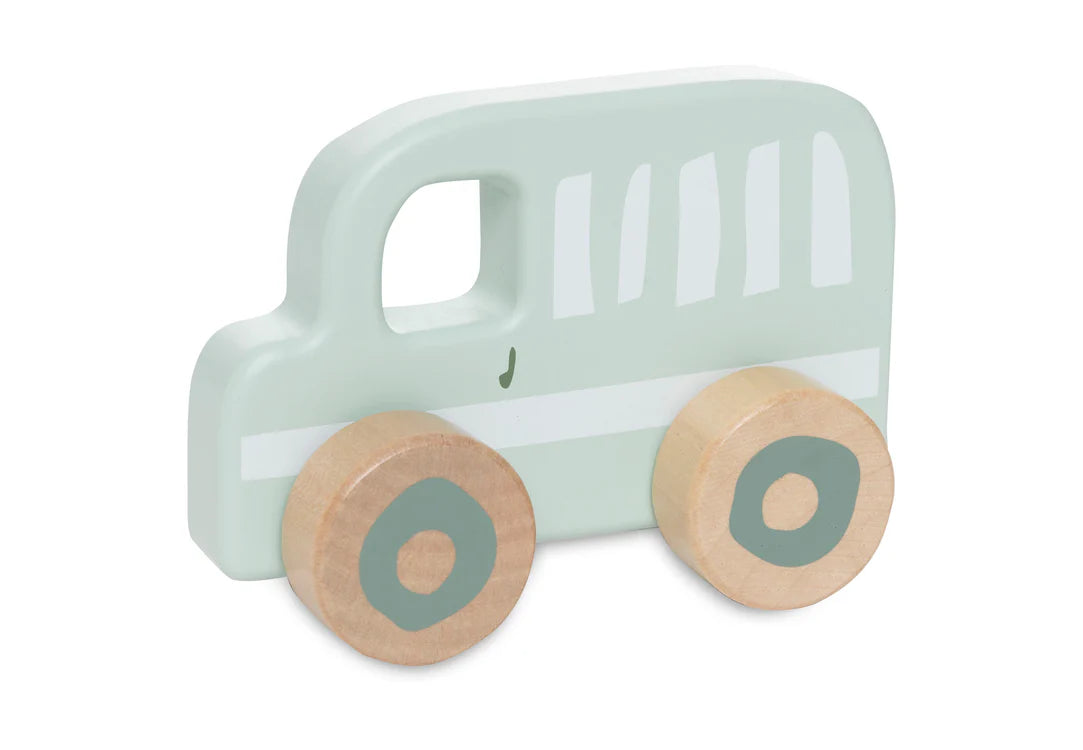 Houten Auto Op Wielen - 3 Stuks