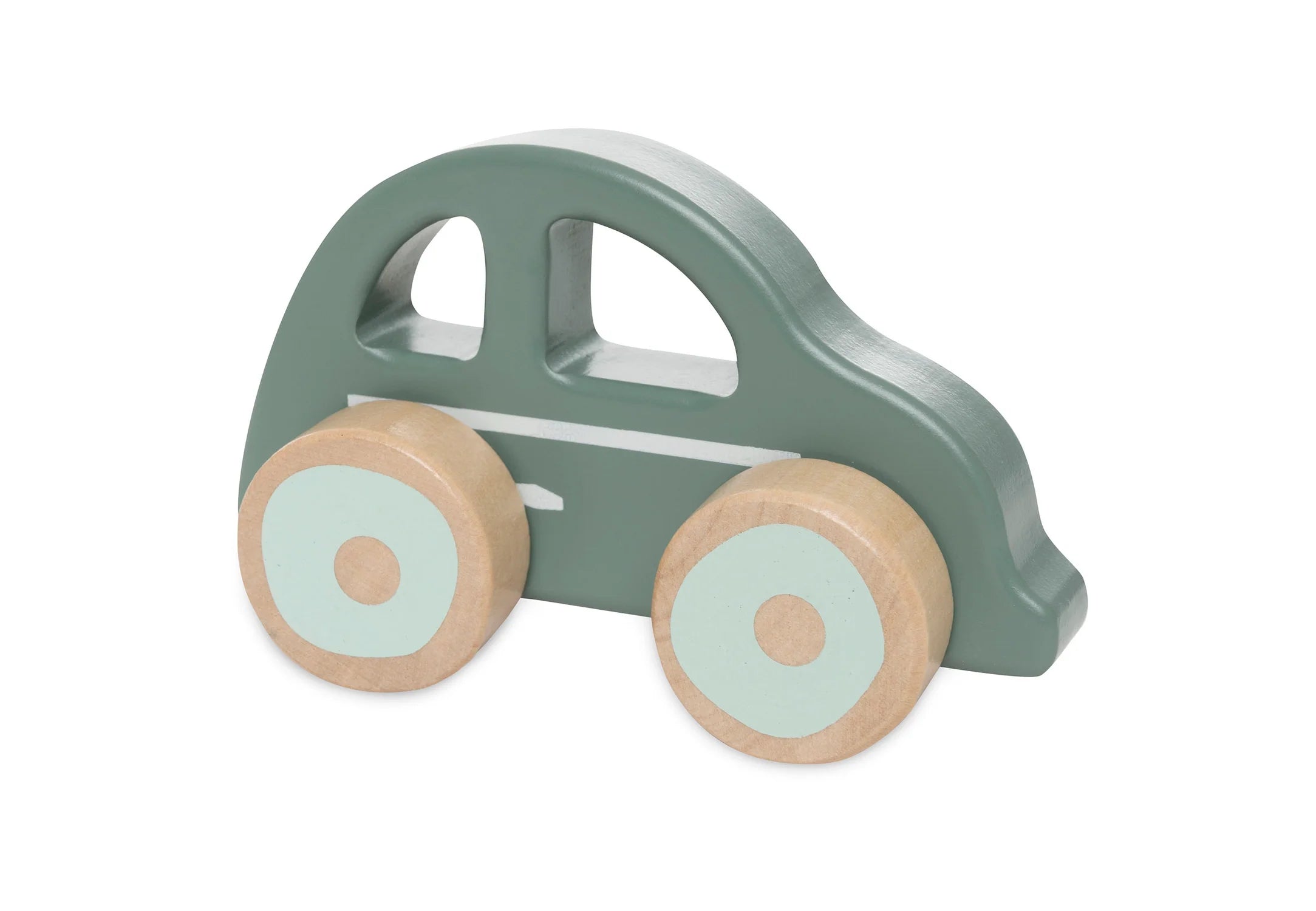 Houten Auto Op Wielen - 3 Stuks