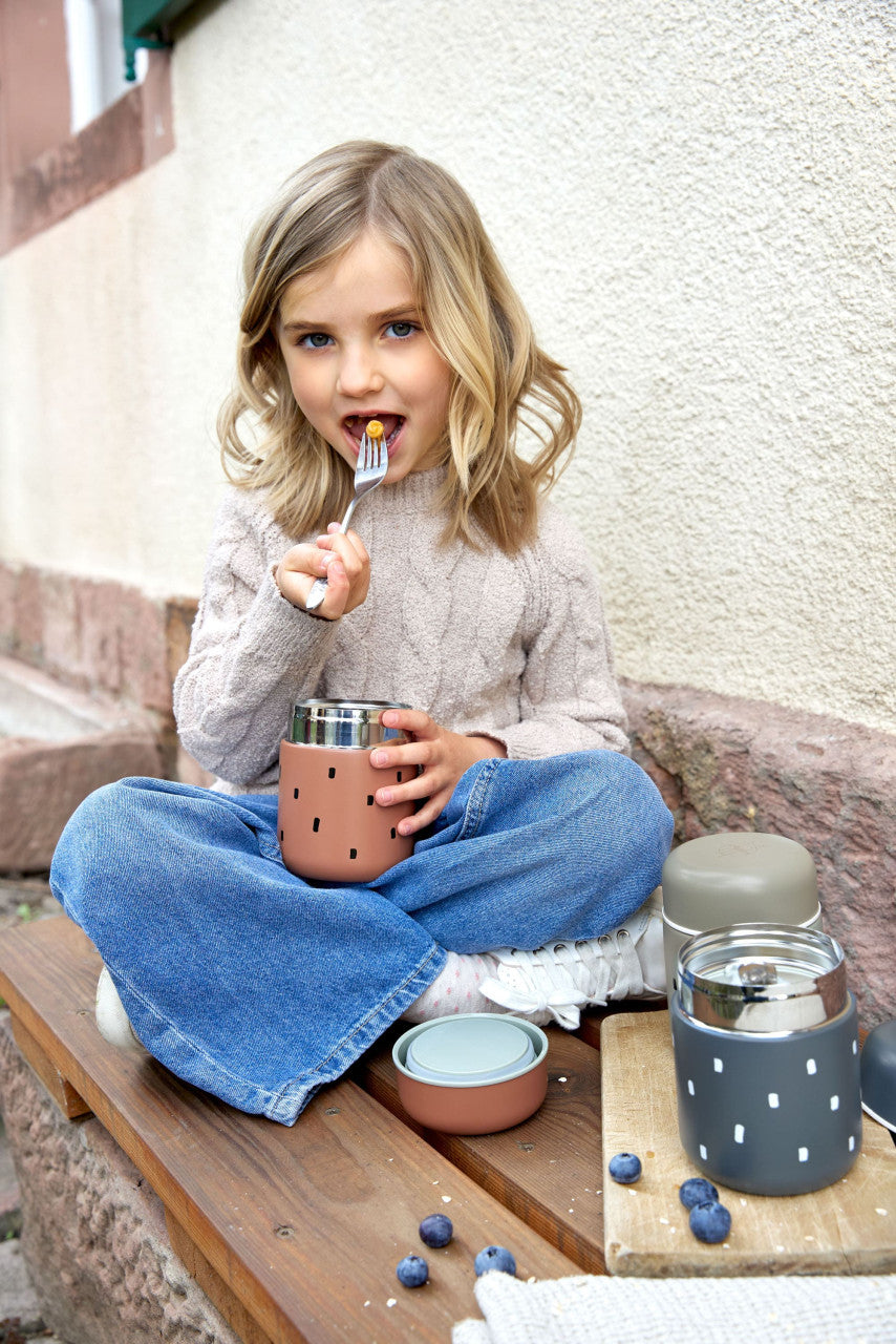 Voedselcontainer - Happy prints caramel