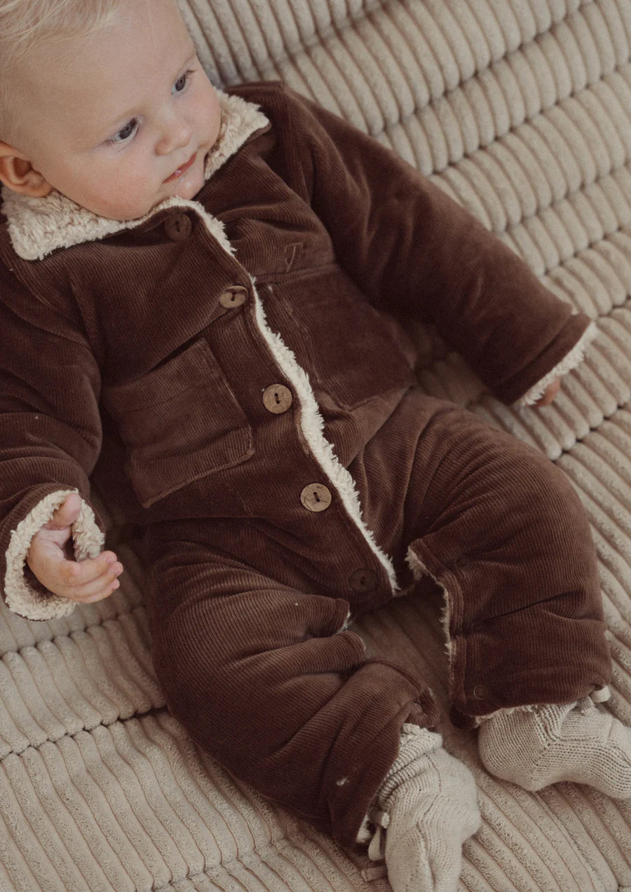 Ribbed Sam Suit | Brown