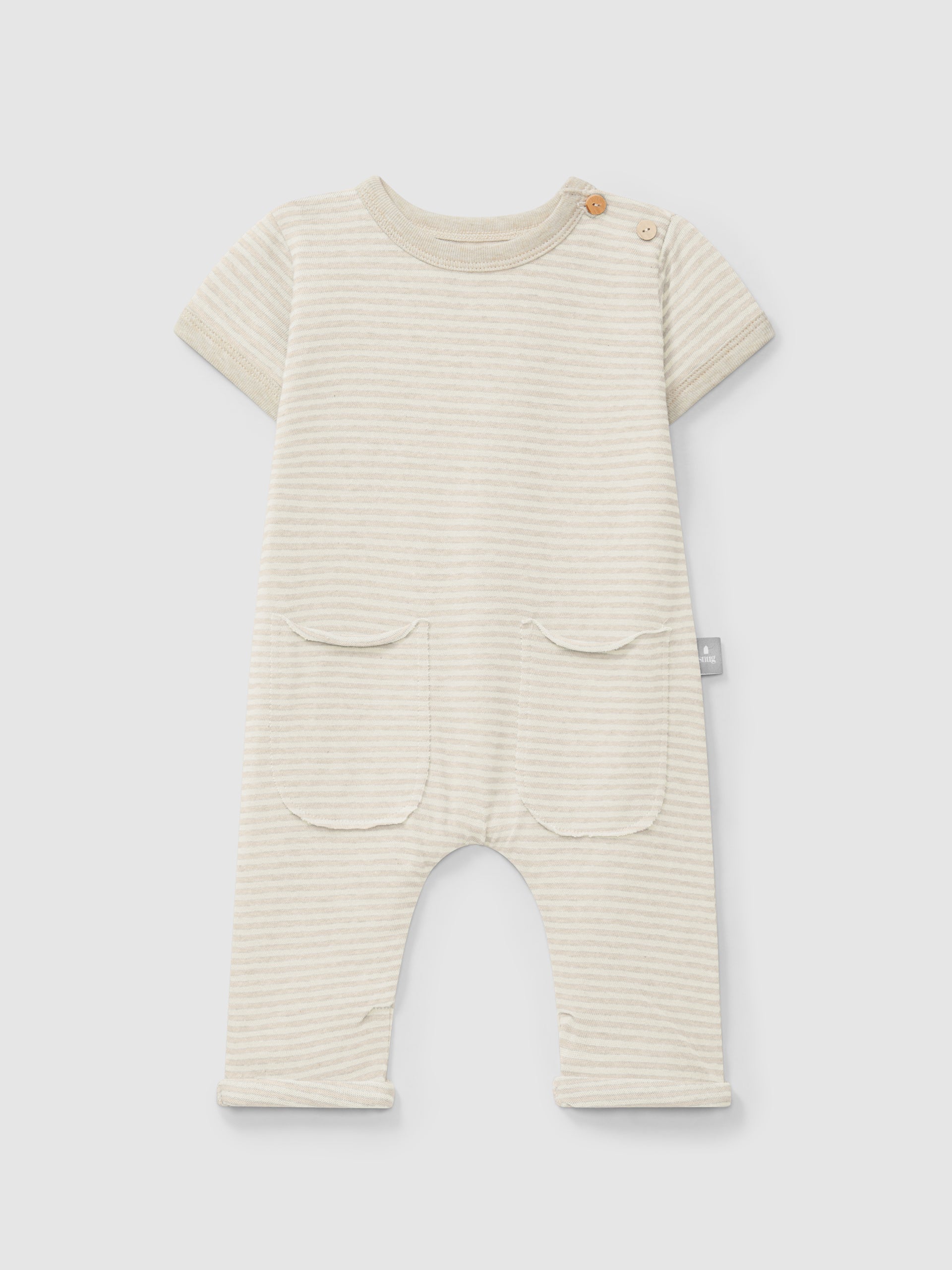 Cotton striped jumpsuit
