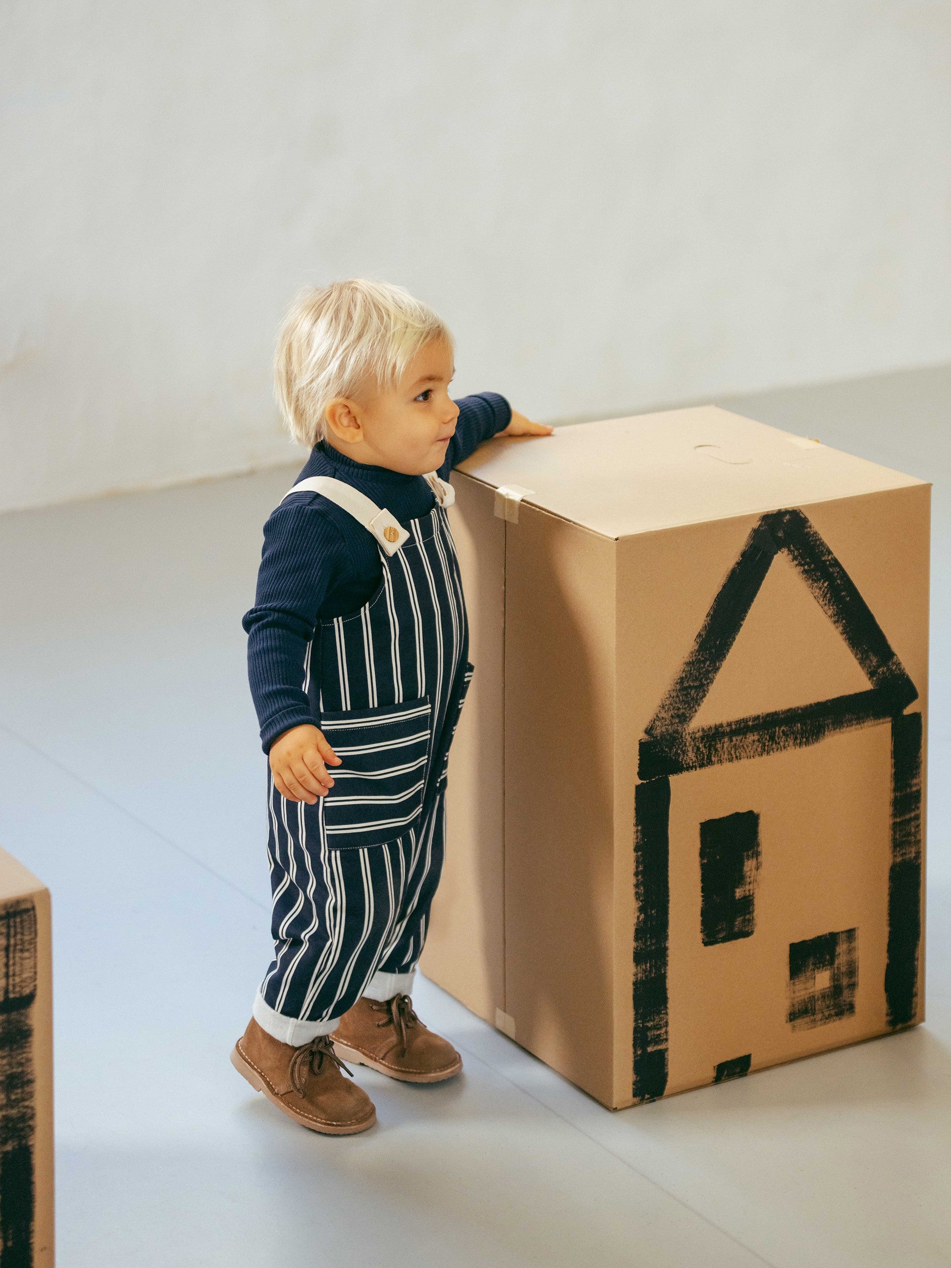 SNUG - Tuinbroek - blauw en wit