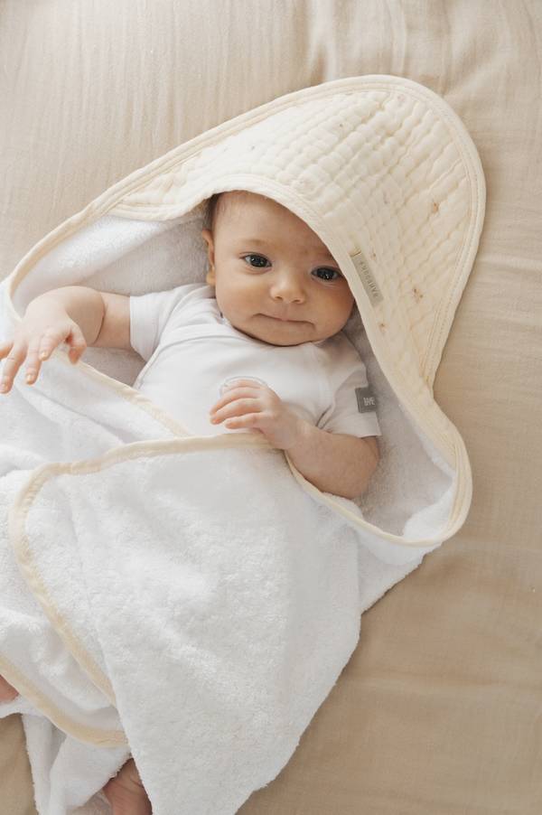 Badcape + washand - OLIVES PINK