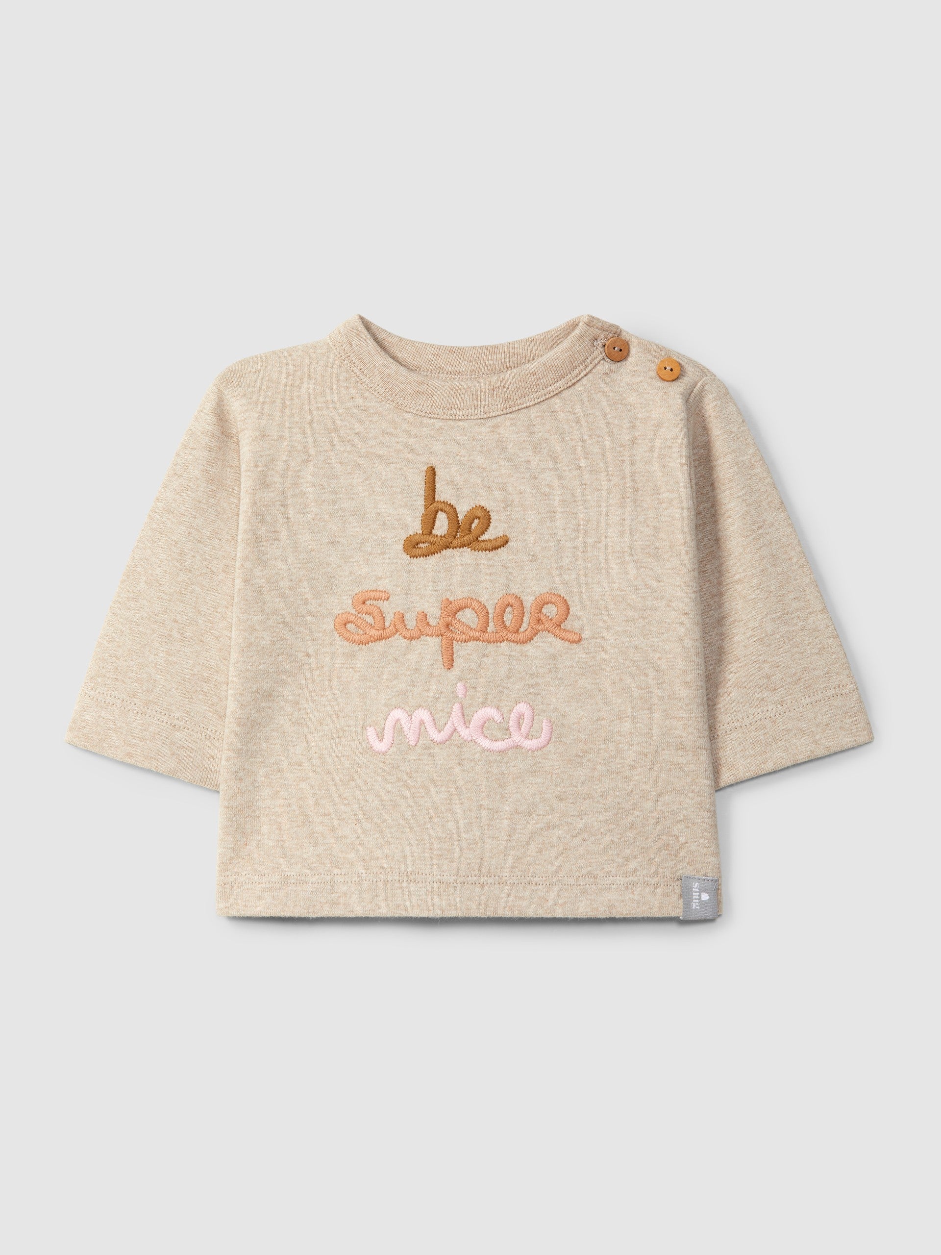 Longsleeve - ‘be super nice’ - roze