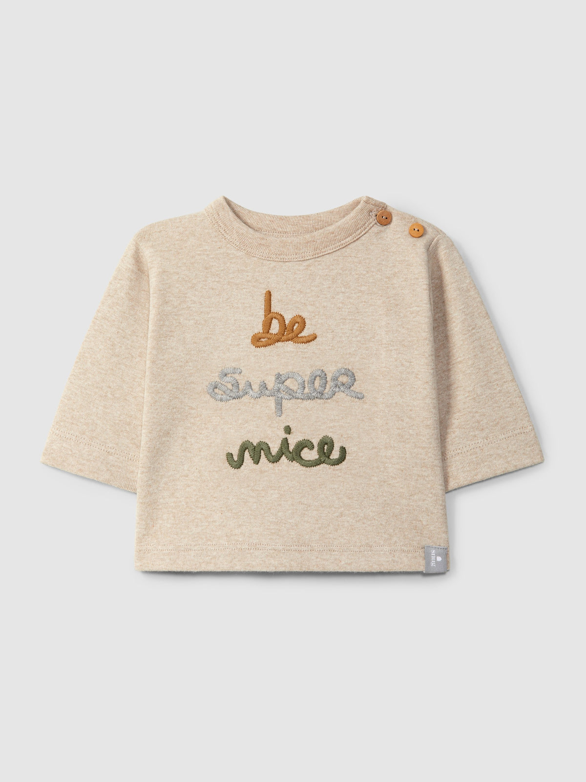 Longsleeve - ‘be super nice’ - blauw