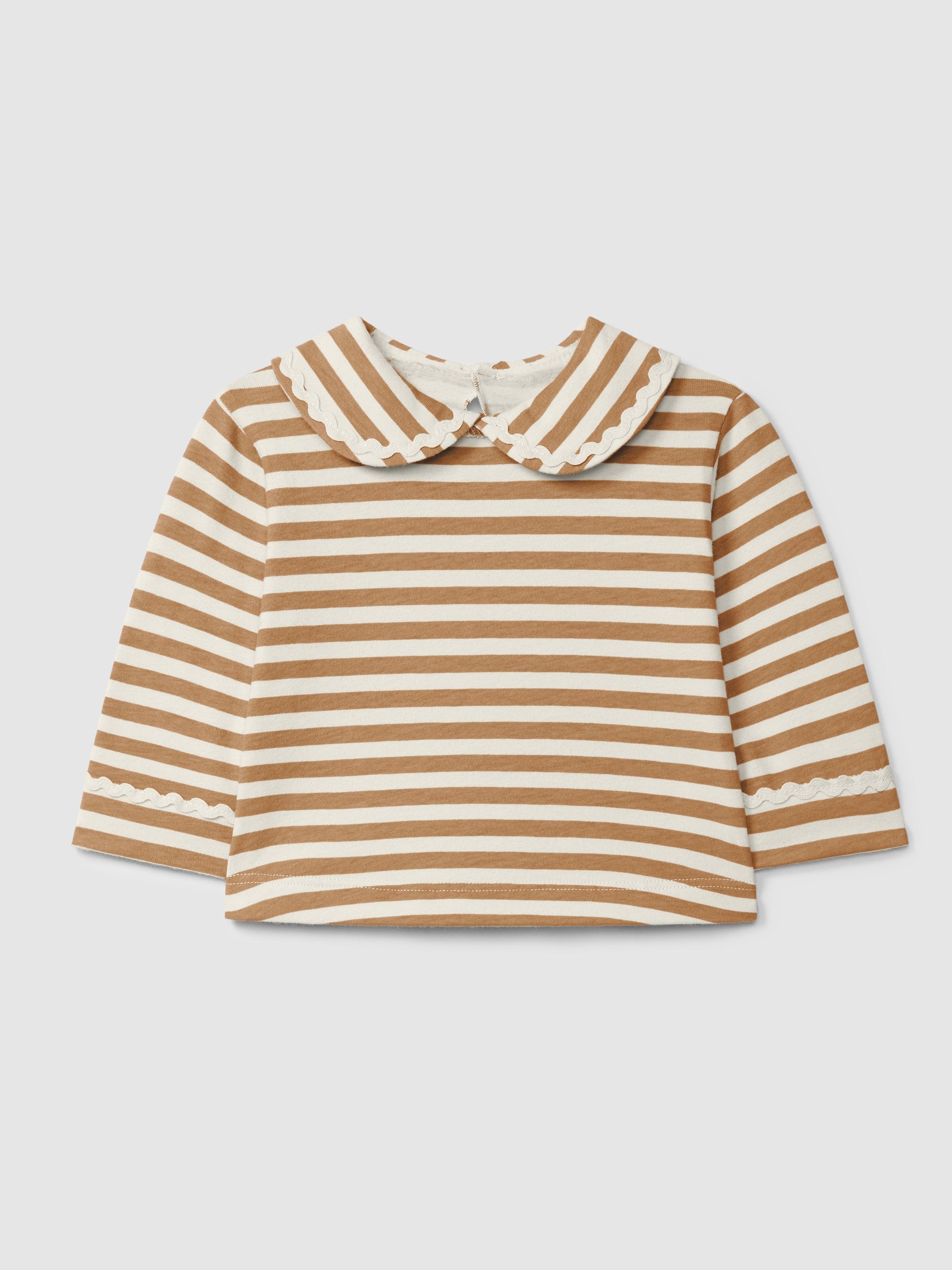 Longsleeve - met kraagje - bruin