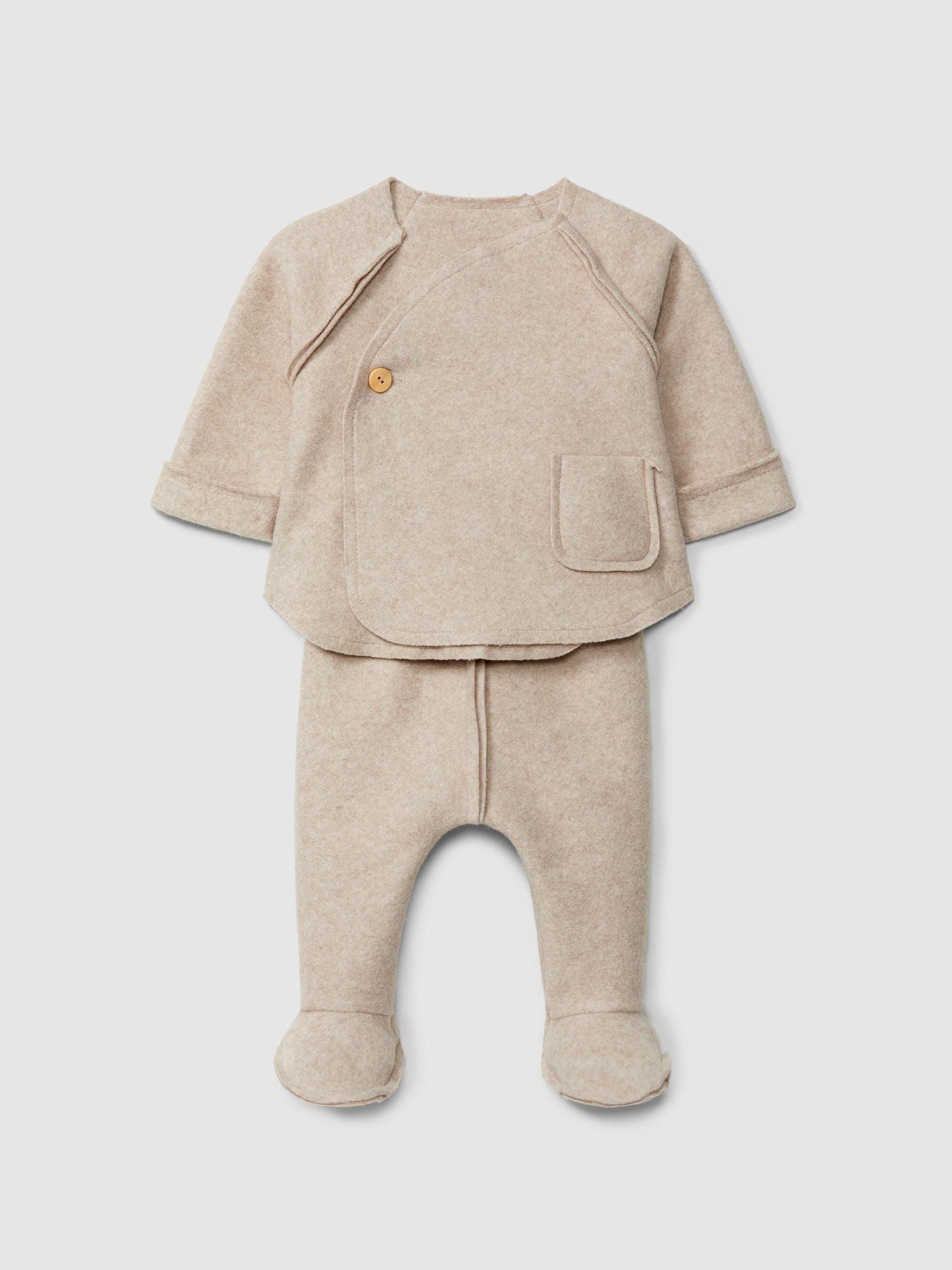 Two-piece set in organic cotton fleece