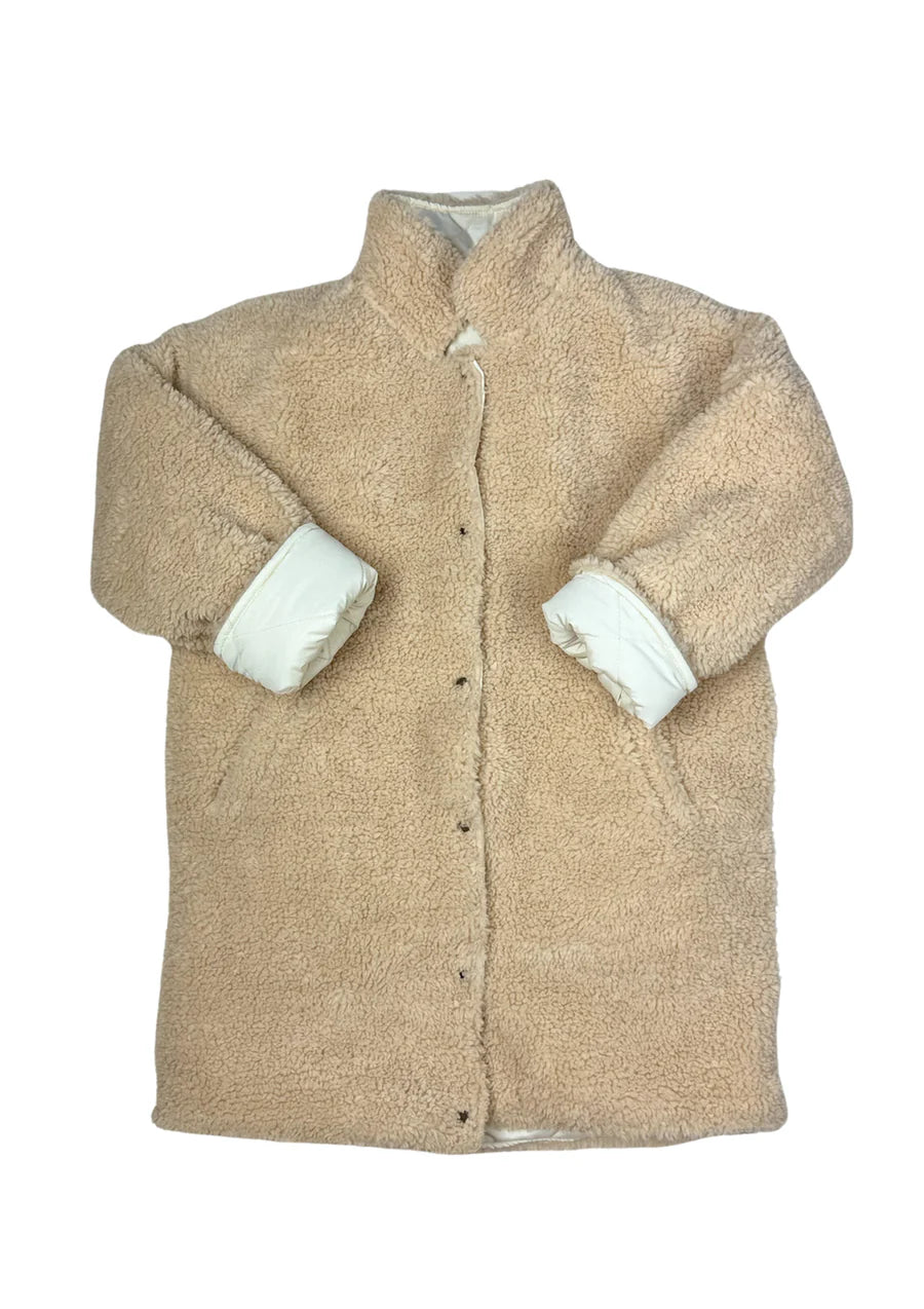 Two in one long teddy jacket | Beach