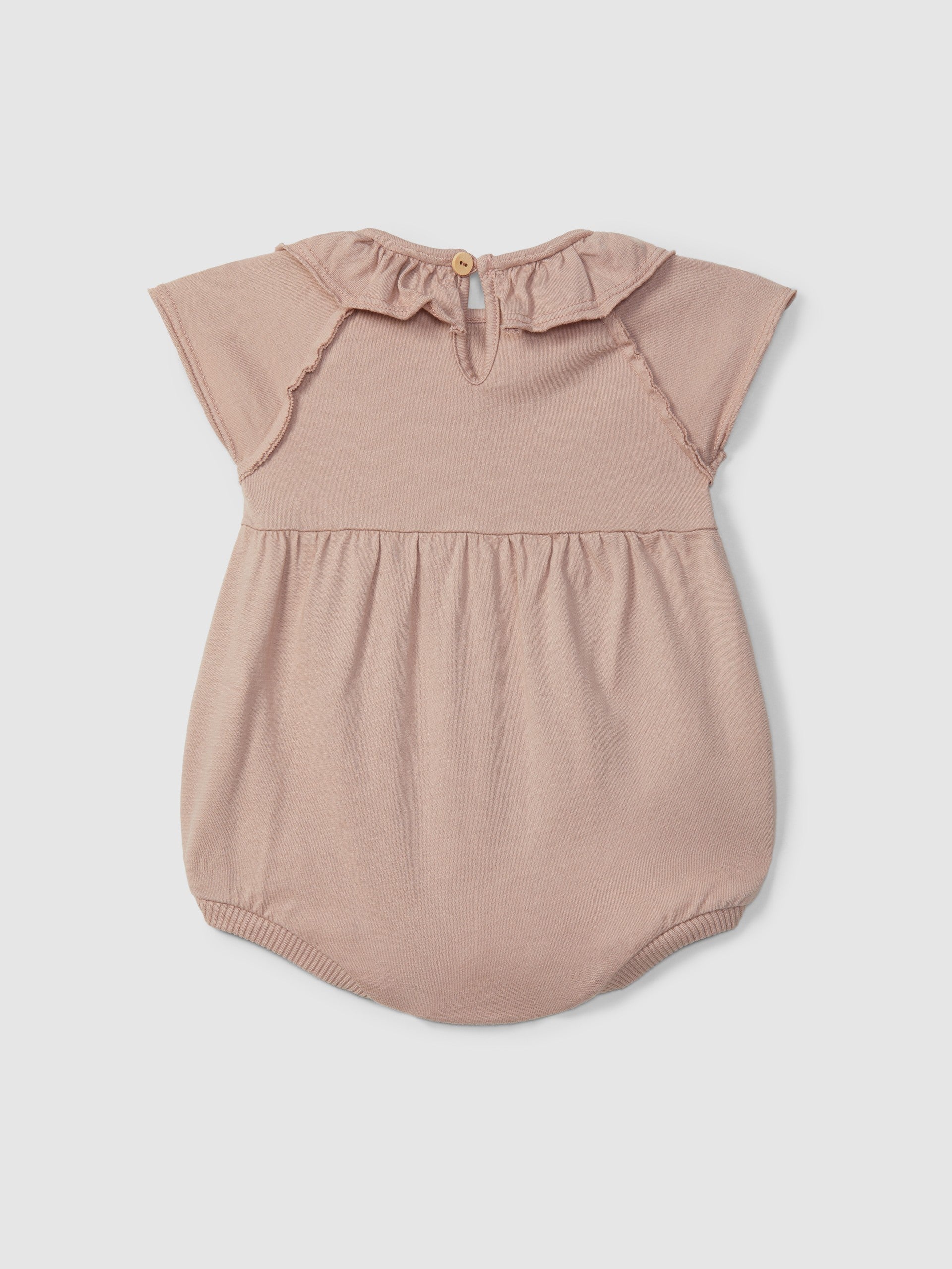 Shortie met ruffle oud roze