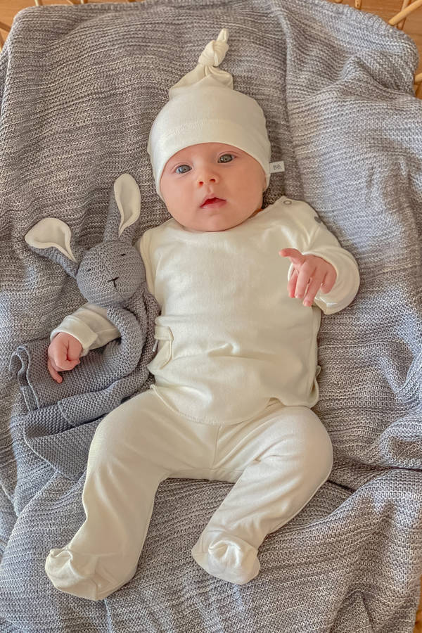 Jumpsuit CREAM met voetjes