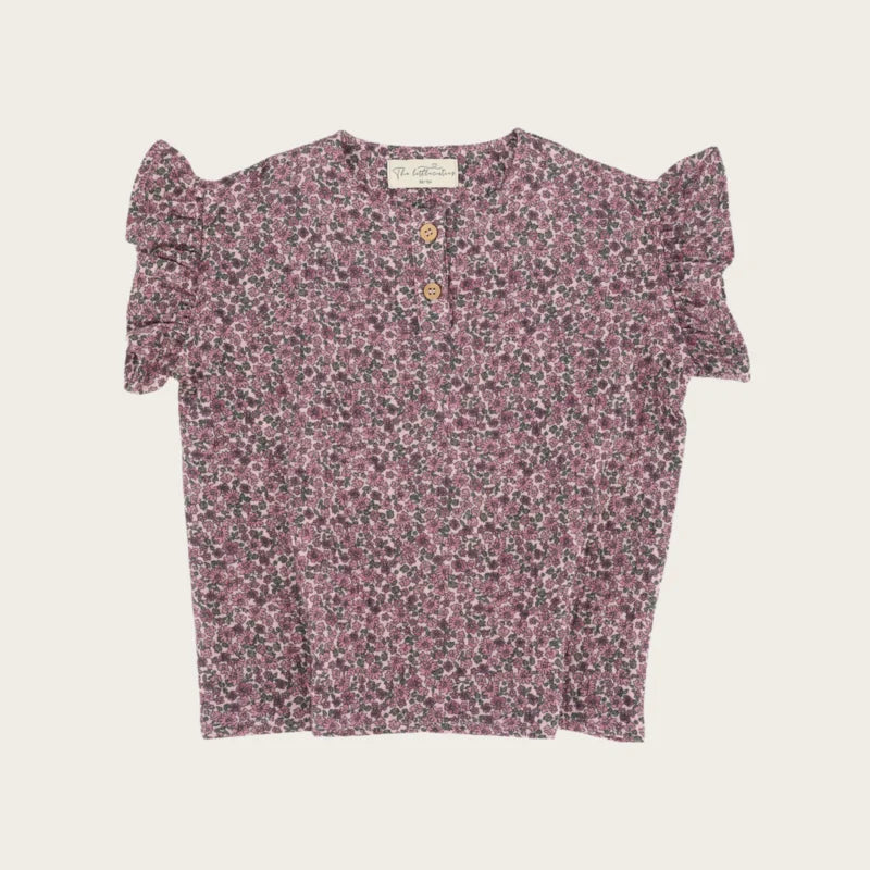 SHIRT LUNA FLOWERS MAUVE