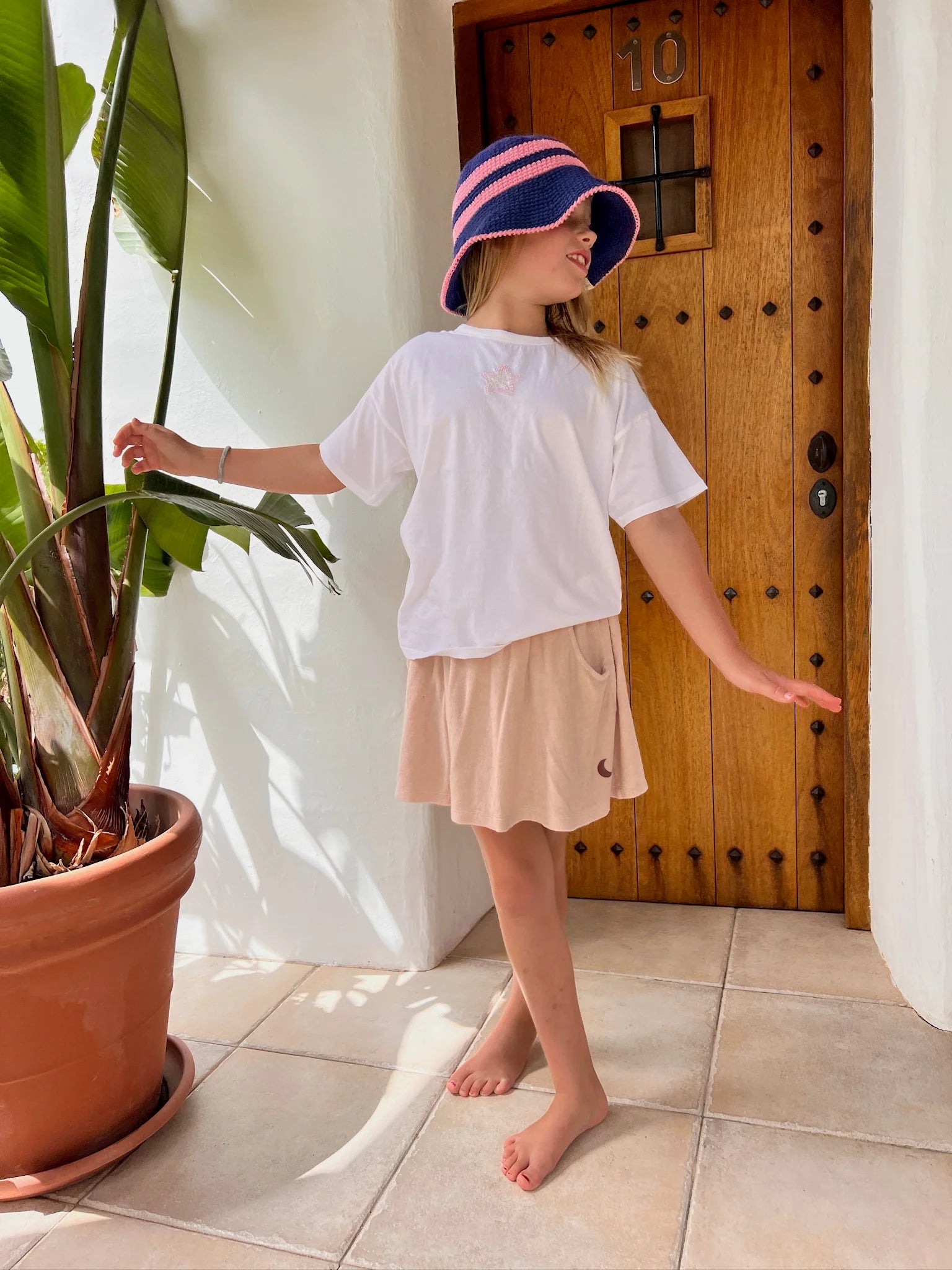 Little STARFISH t-shirt white loose fit