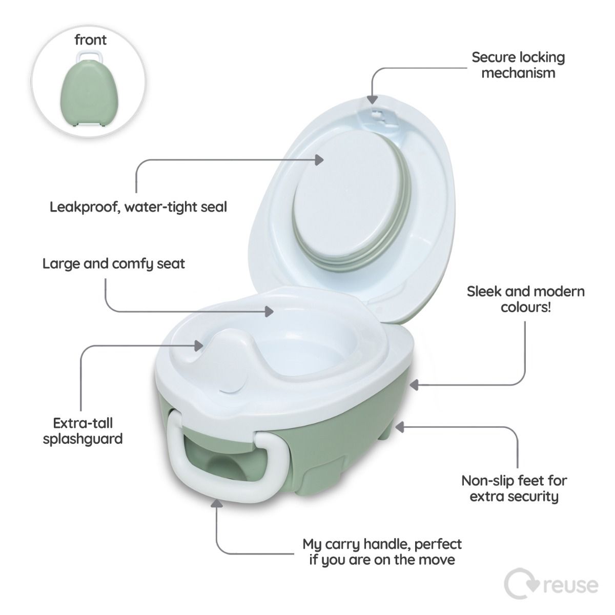My Carry Potty pastel groen