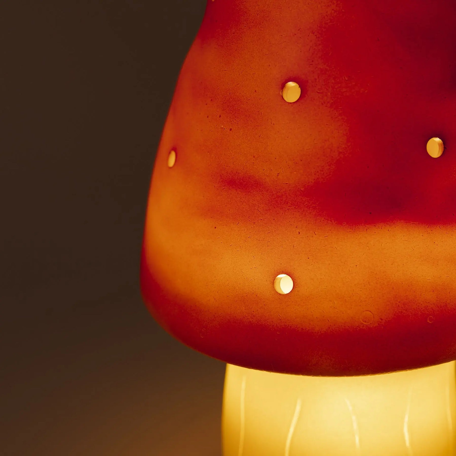 LAMP SMALL MUSHROOM RED BRICK
