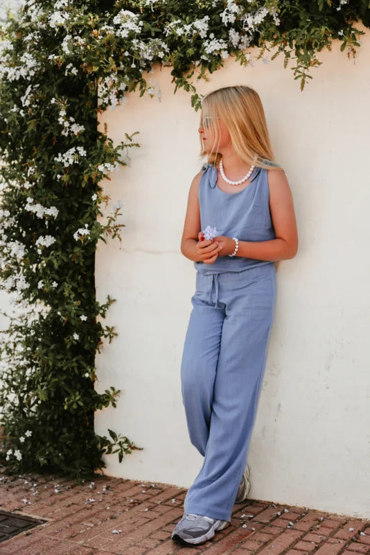 BOW TOP SUMMER VINTAGE BLUE