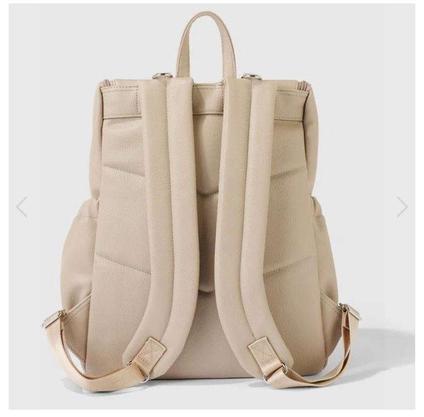 Oat Faux Leather Nappy Backpack