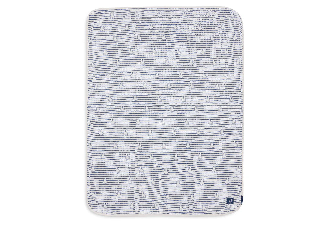 Deken Wieg Hydrofiel 75x100cm Miffy Stripe - Navy