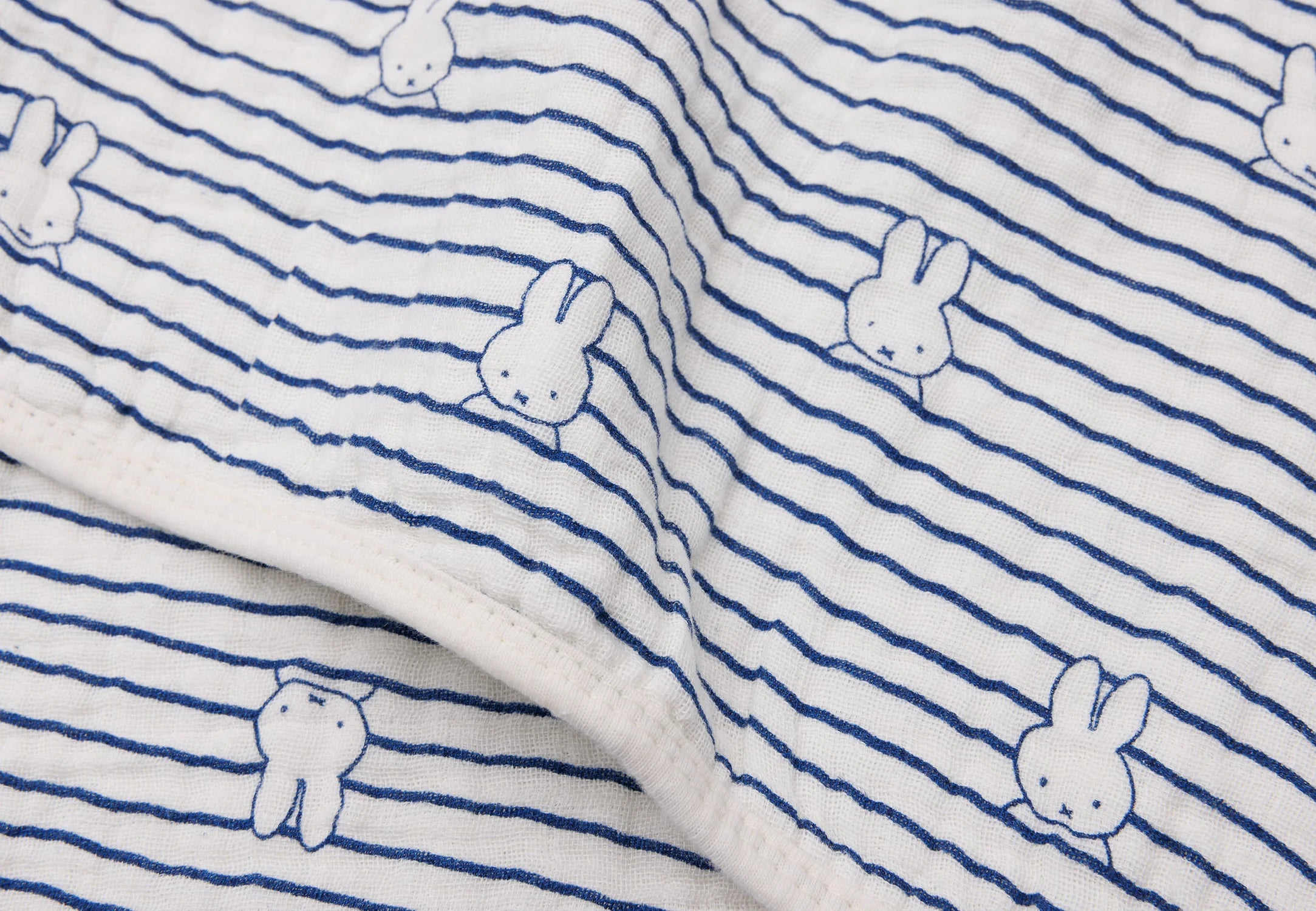 Deken Wieg Hydrofiel 75x100cm Miffy Stripe - Navy