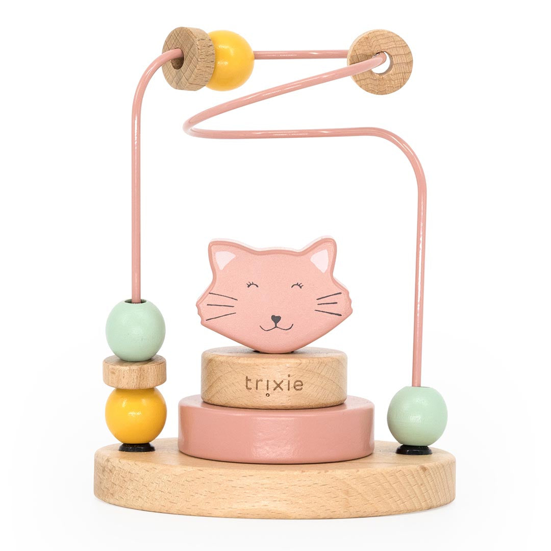 Houten kralen doolhof - Mrs. Cat