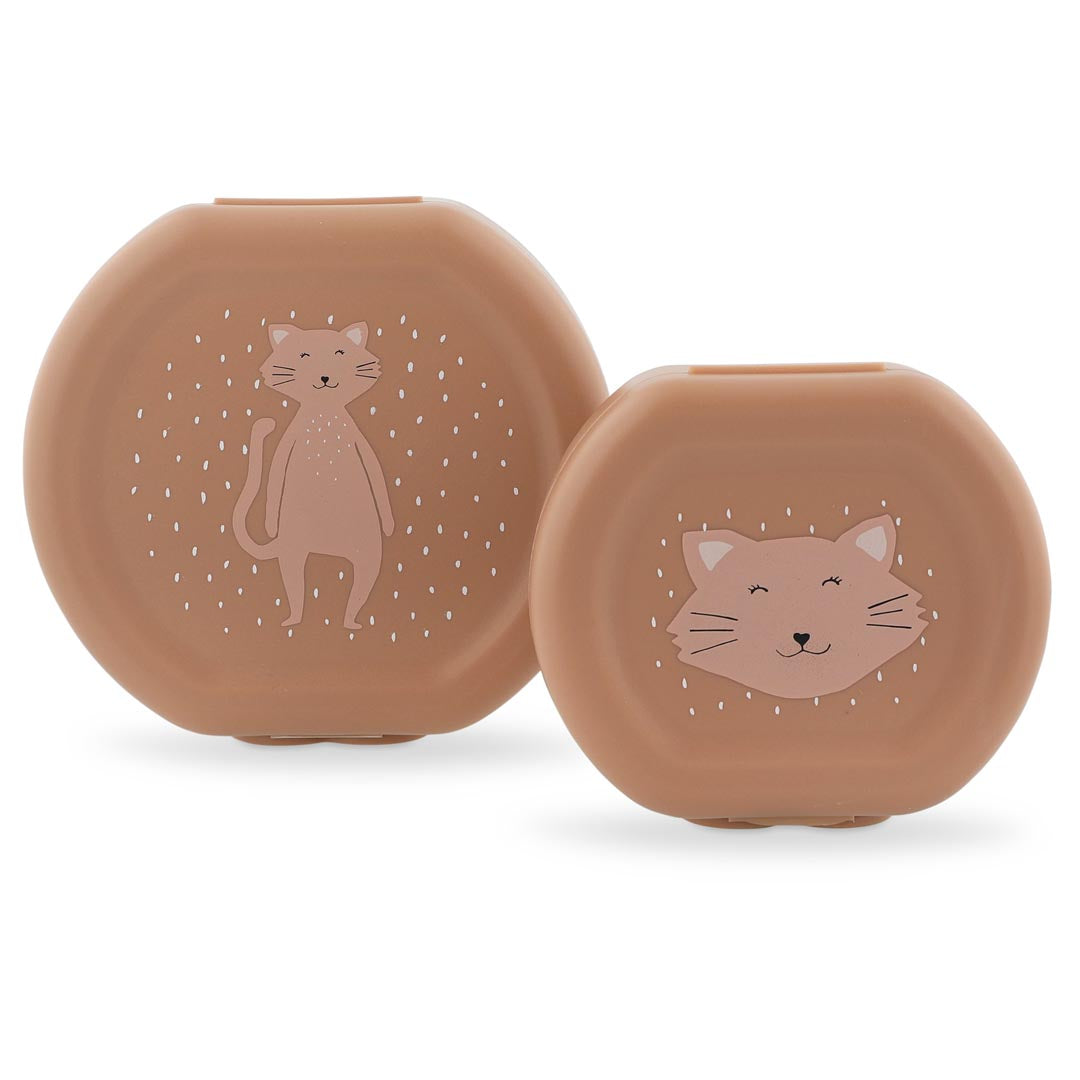 Snackdoos met clip - 2 stuks - Mrs. Cat