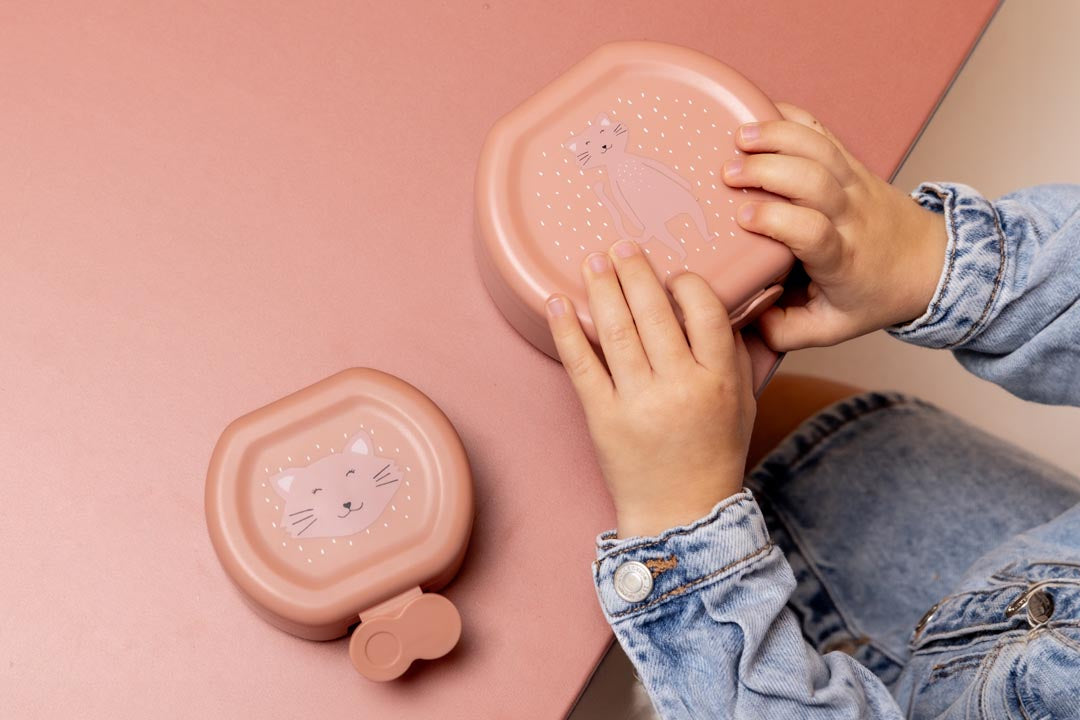 Snackdoos met clip - 2 stuks - Mrs. Cat