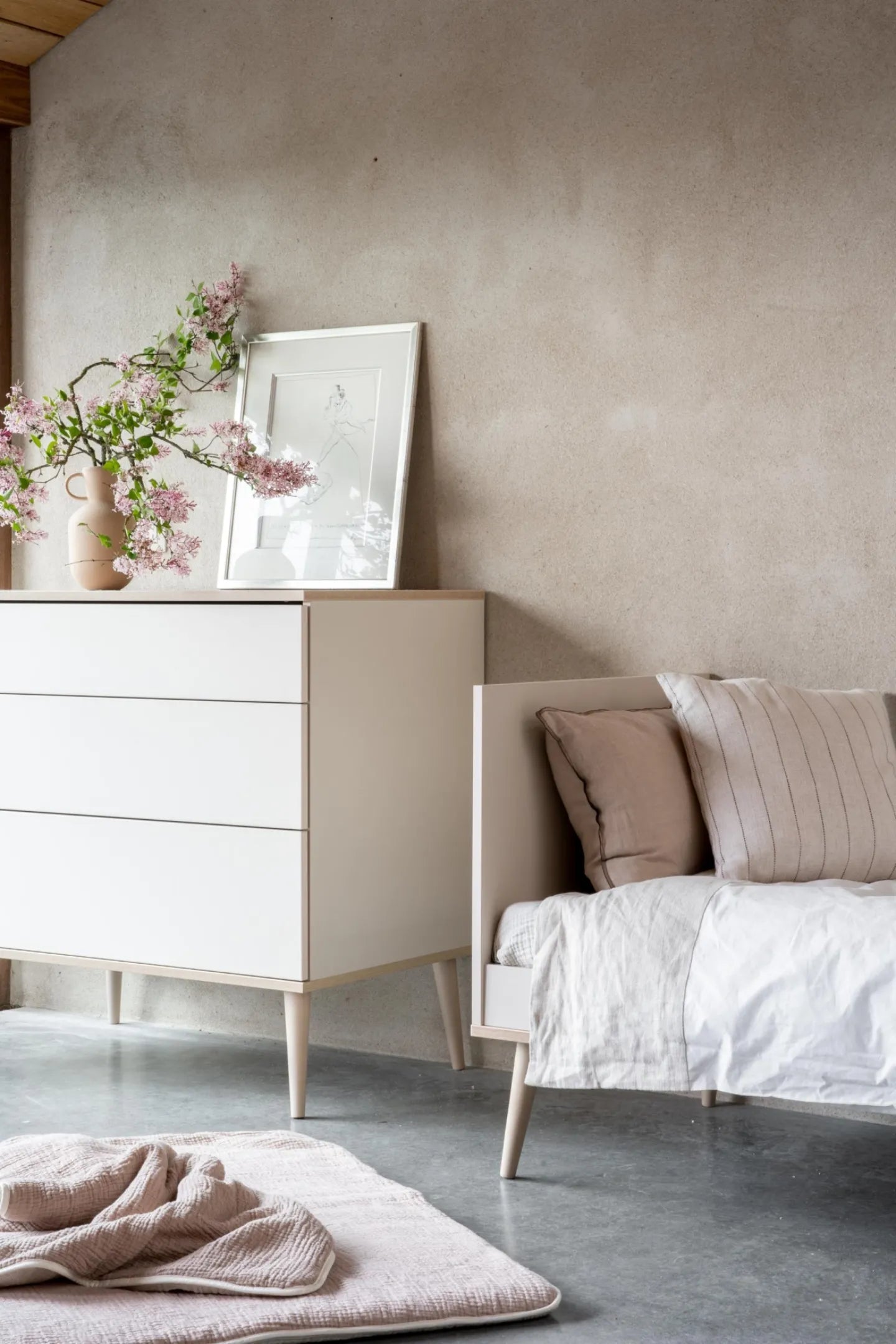 Quax - Flow Meegroei Bed - 140 x 70 cm - Clay