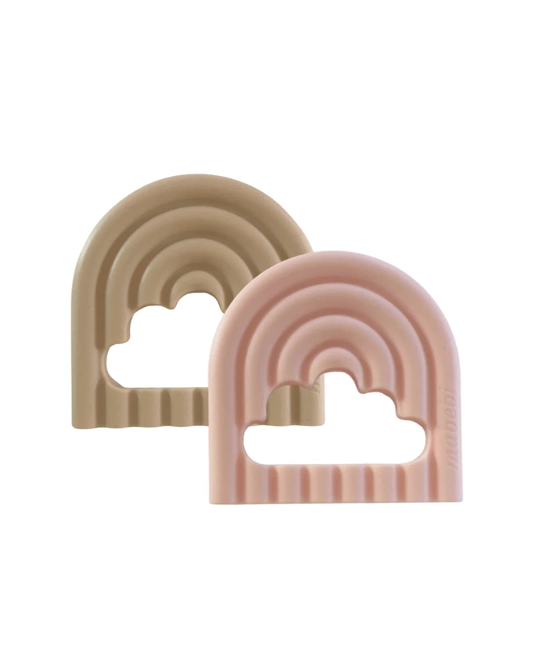 Maia bijtring regenboog l 2-pack BeigeRoze