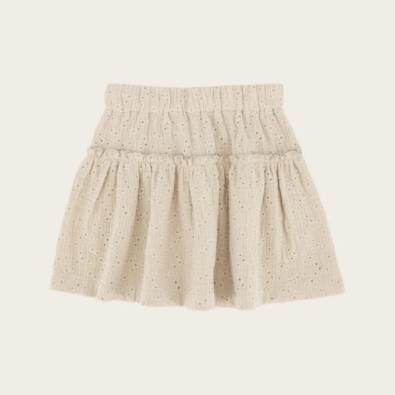 RUFFLE SKIRT SOPHIE FLOWERS BEIGE
