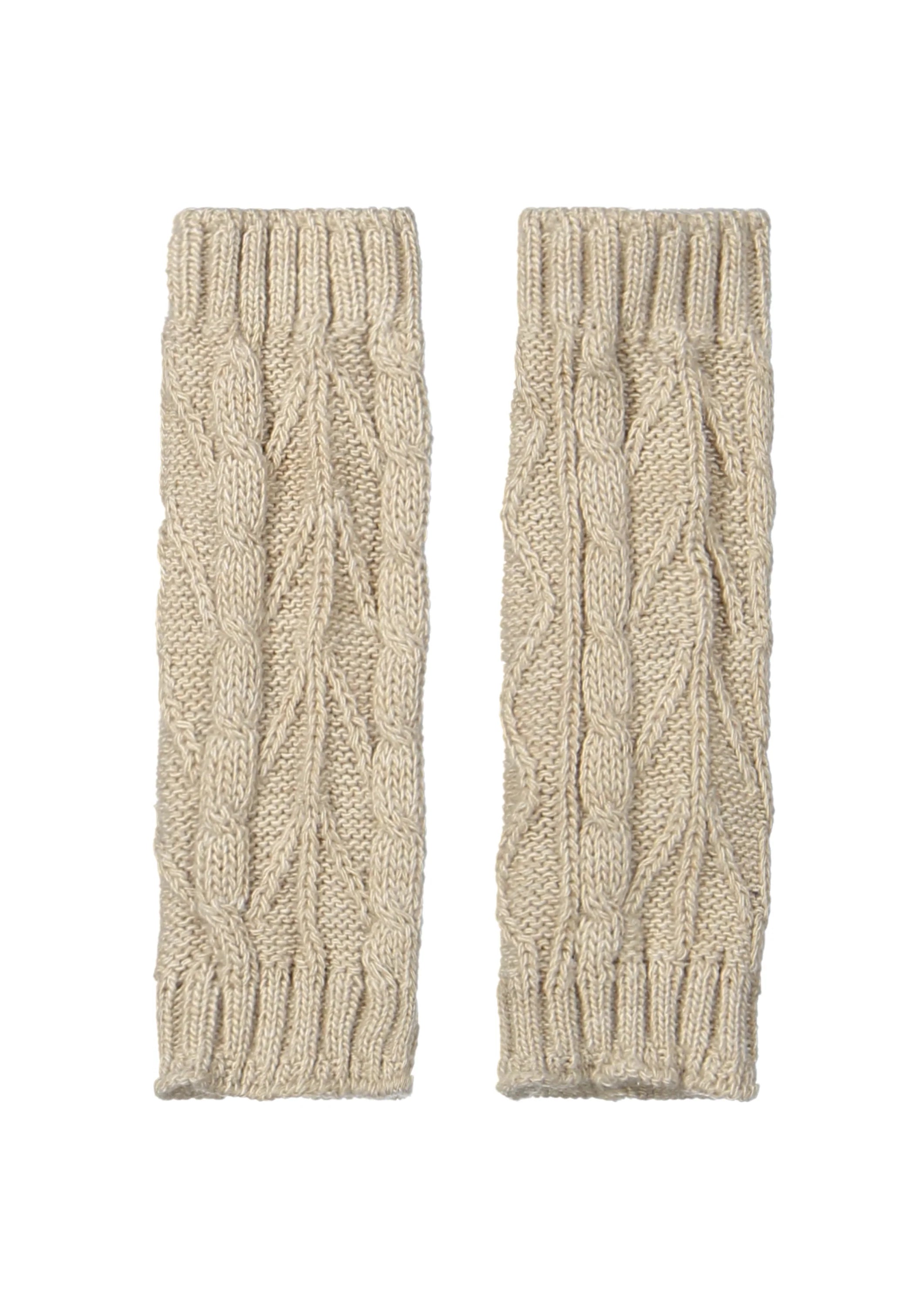 Knitted legwarmers | Oat one size