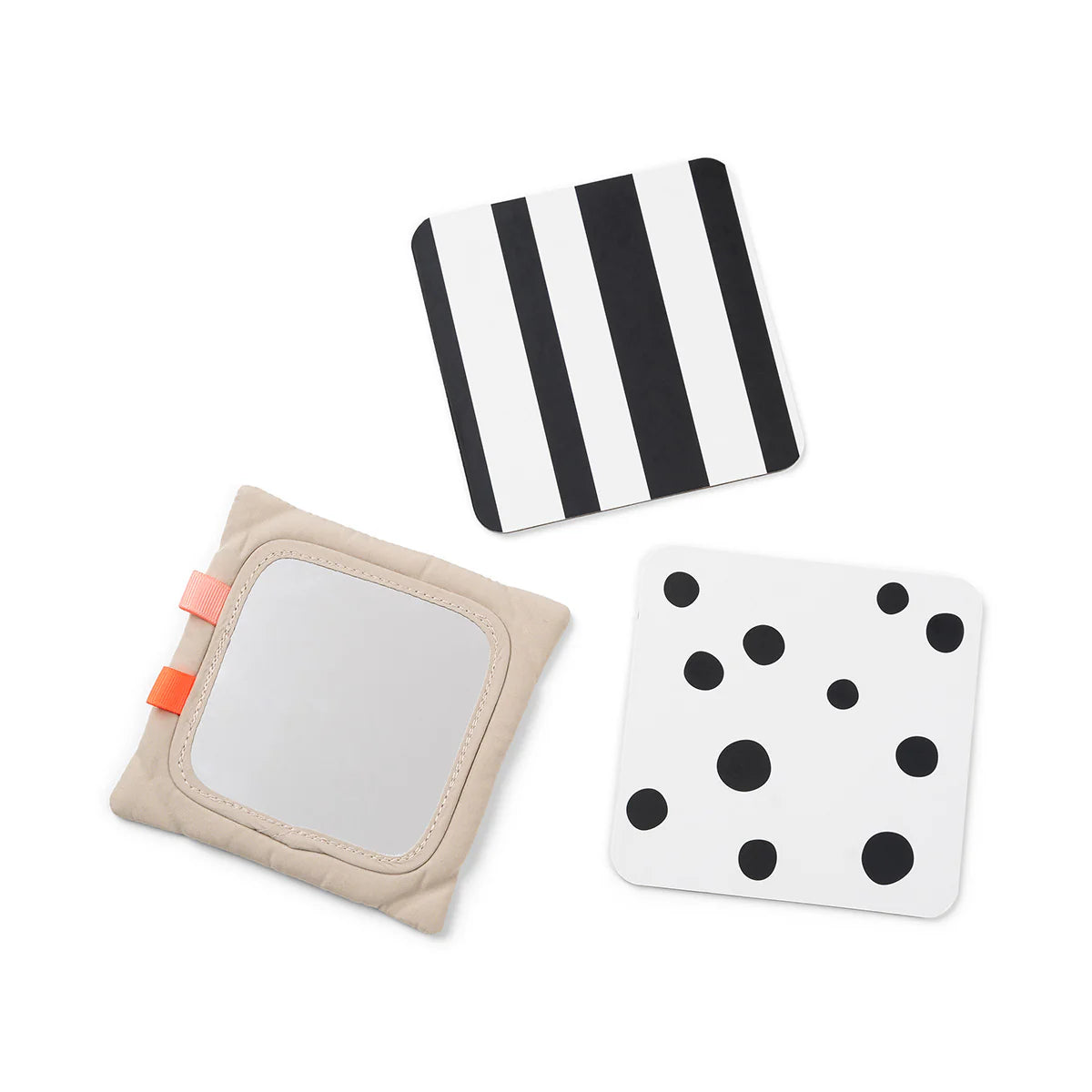 baby contrast card holder - deer friends - sand