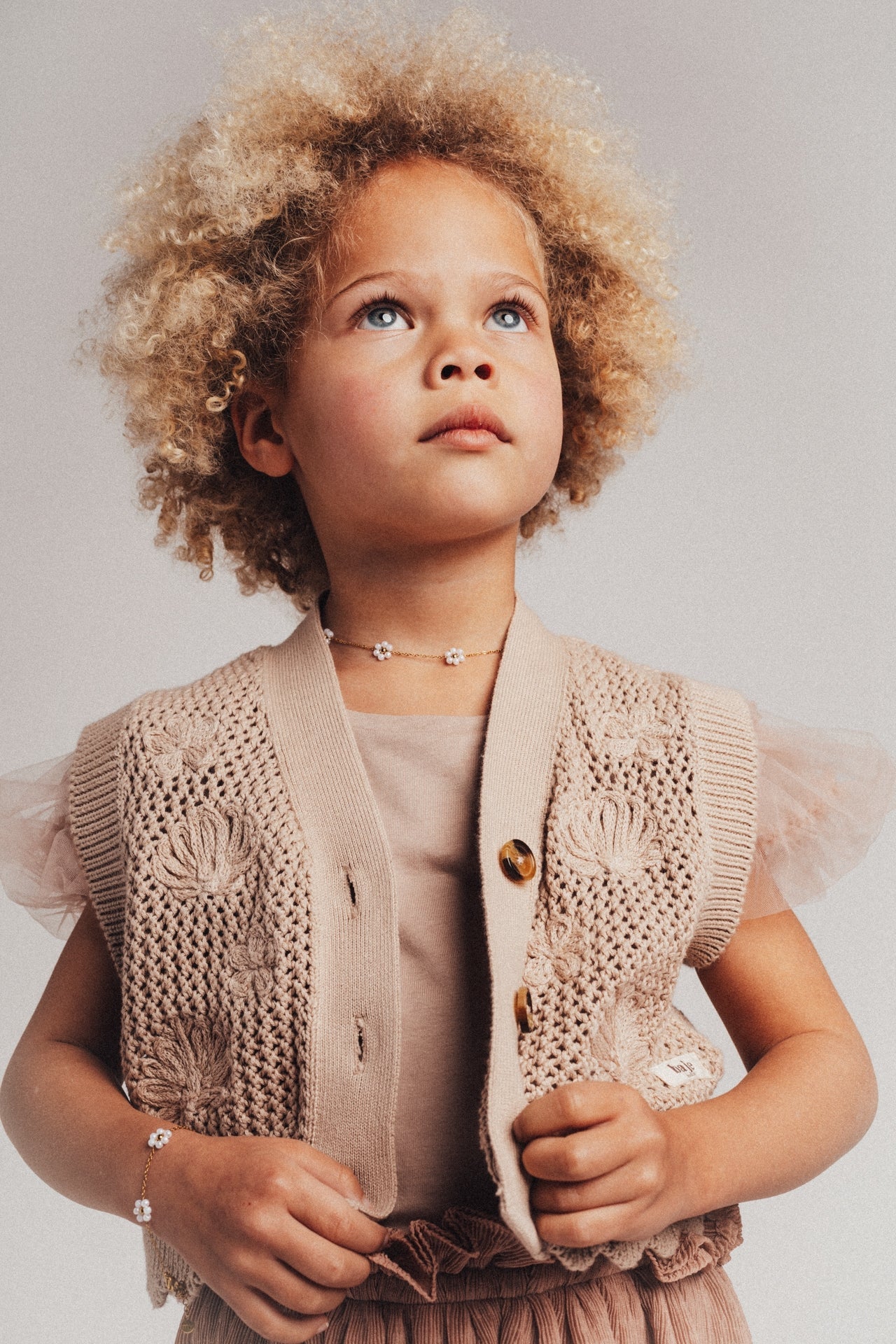 Baje - sia, Gilet knit rose salmon