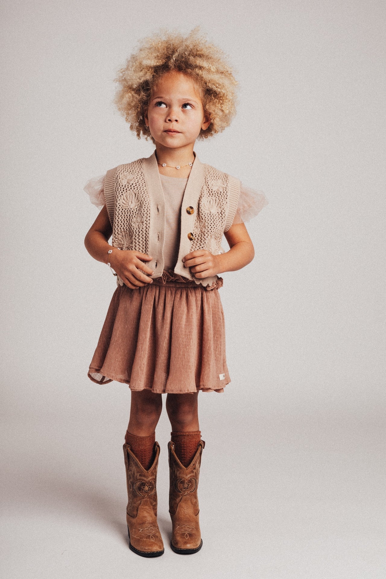 Baje - sia, Gilet knit rose salmon