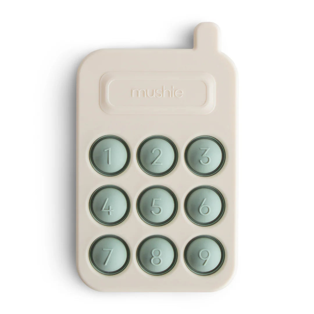 Mushie phone press toy
