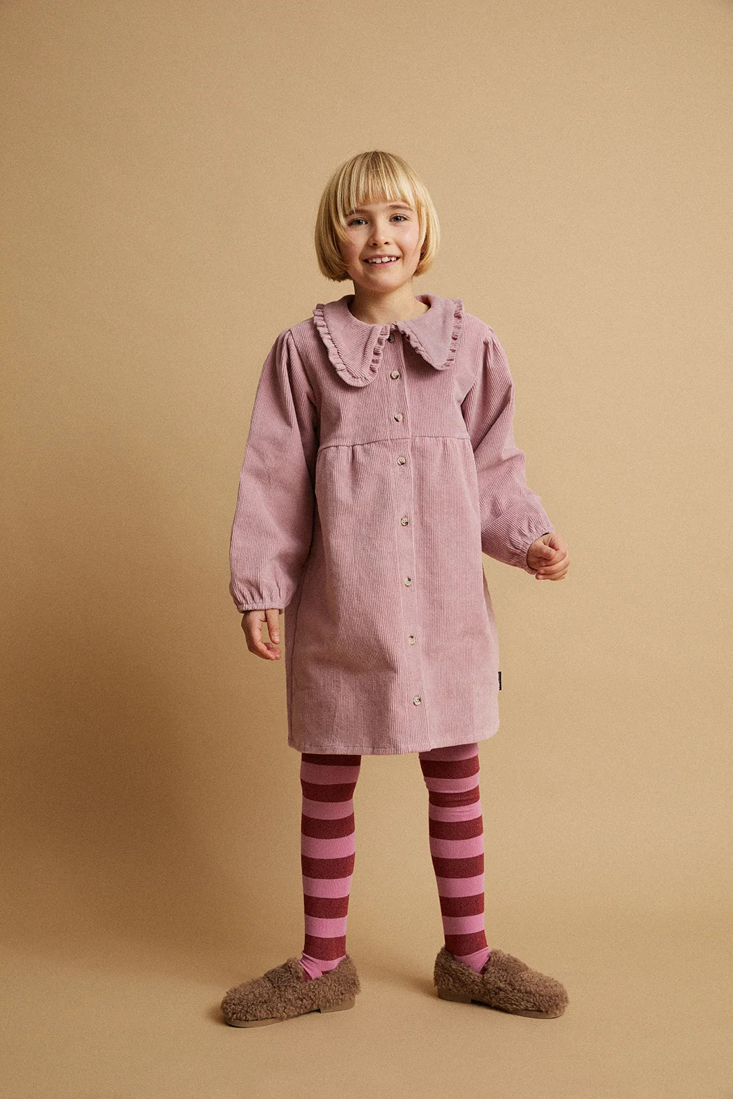 Corduroy dress collar