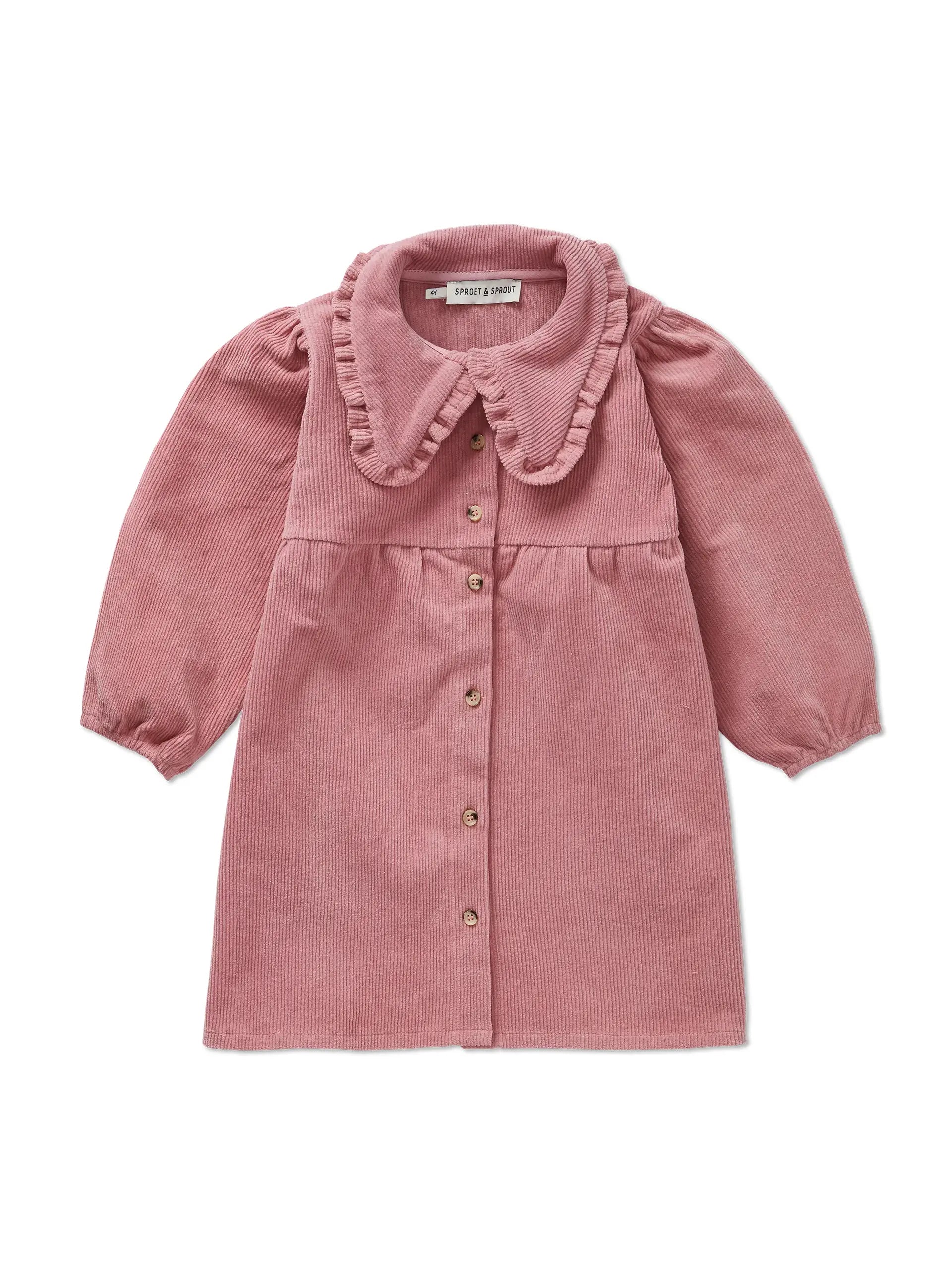 Corduroy dress collar