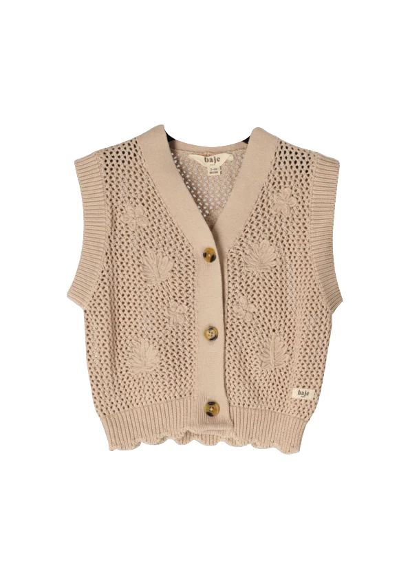 Baje - sia, Gilet knit rose salmon