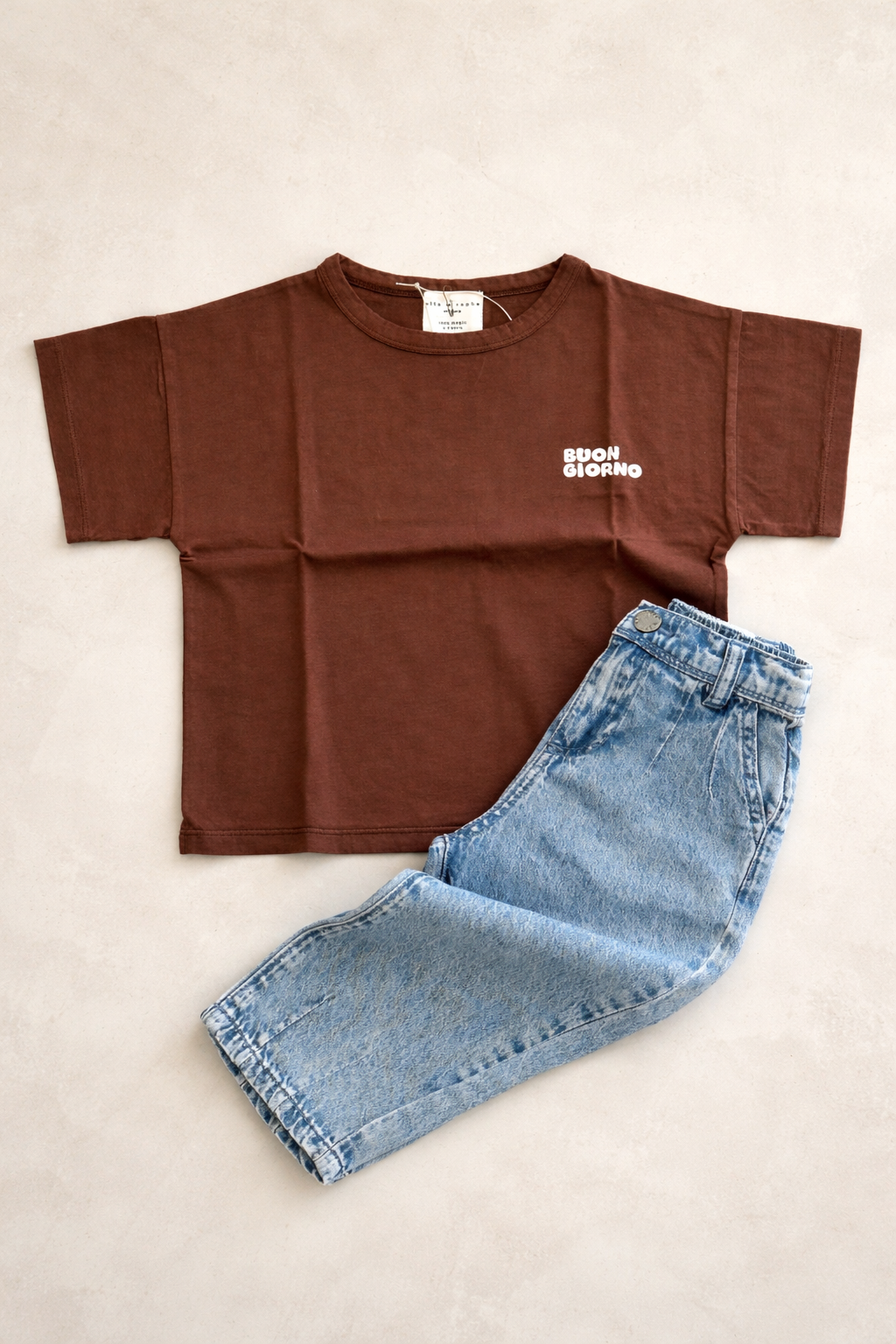 Little brown BUONGIORNO t-shirt loose fit