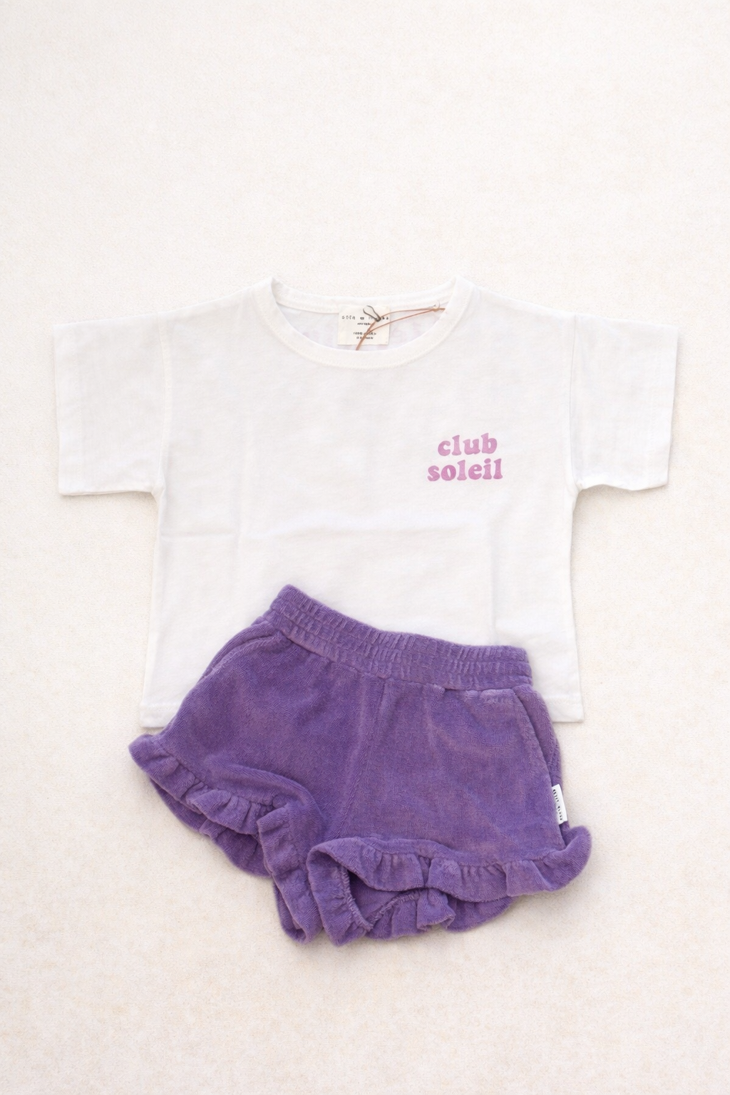 Little pink CLUB SOLEIL t-shirt loose fit