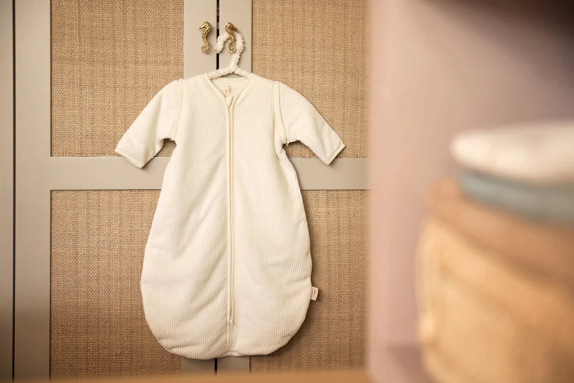 Baby Slaapzak met Afritsbare Mouw Rib - Ivory