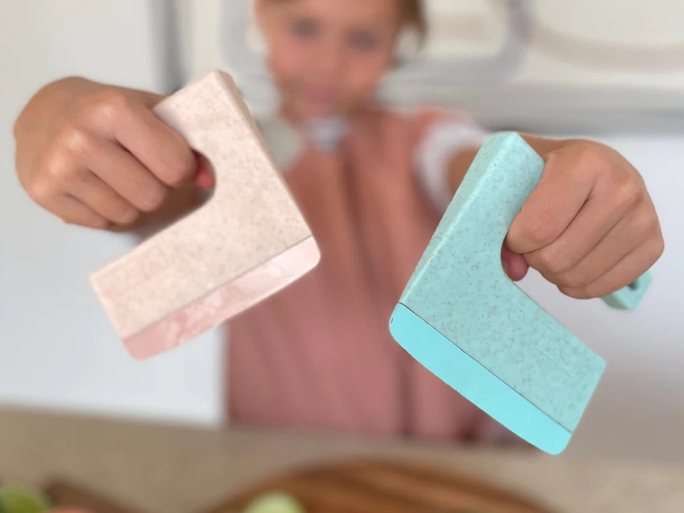 KLYV Kinderkeukenmes – Aqua | Veilig Startersmes voor Kinderen💧🔪