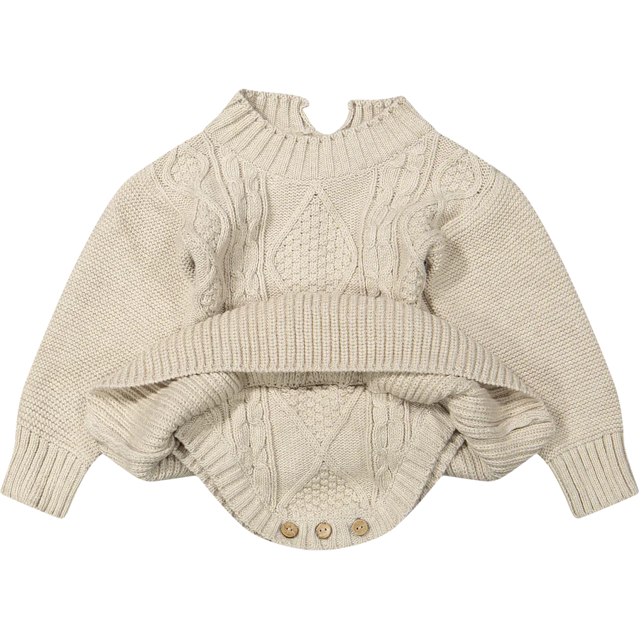 Knitted Kate Baby Dress | Oat