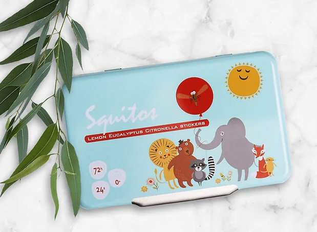 Squitos lemon eucalyptus citronella stickers - Anti muggen