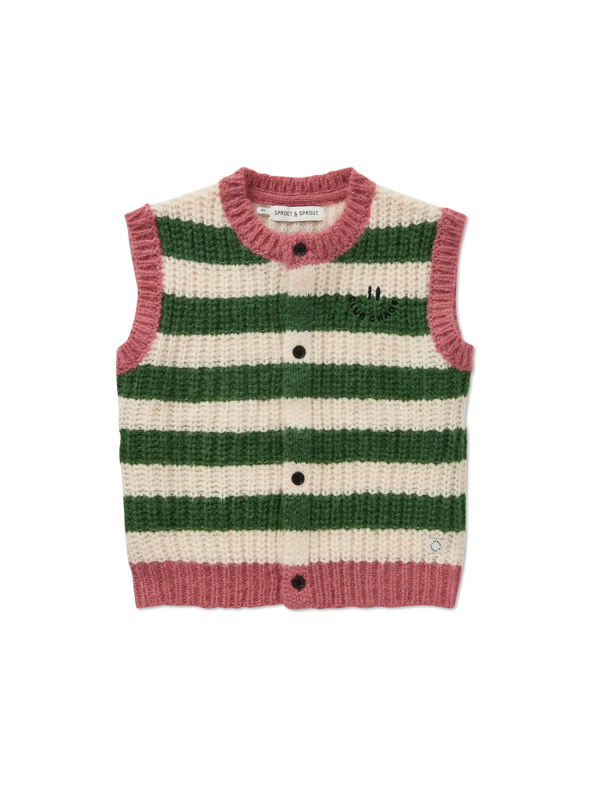 Knitted vest stripes